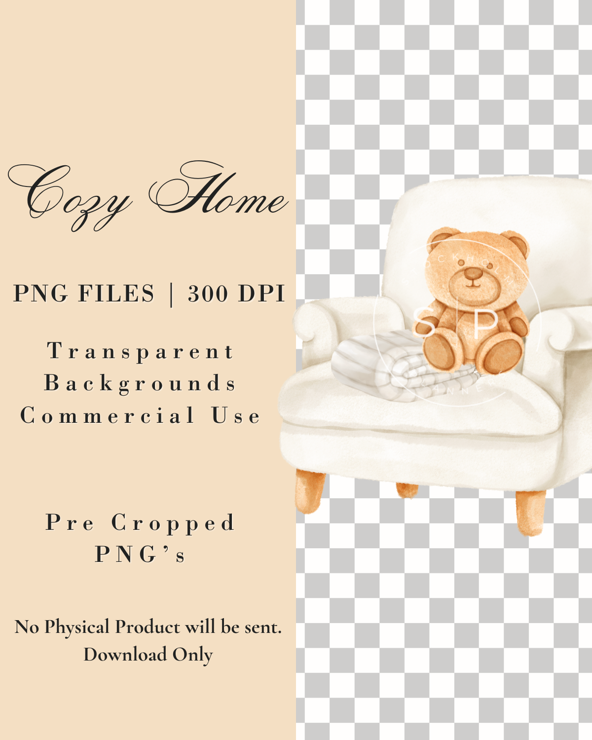 WaterColor Cozy Home, Clipart